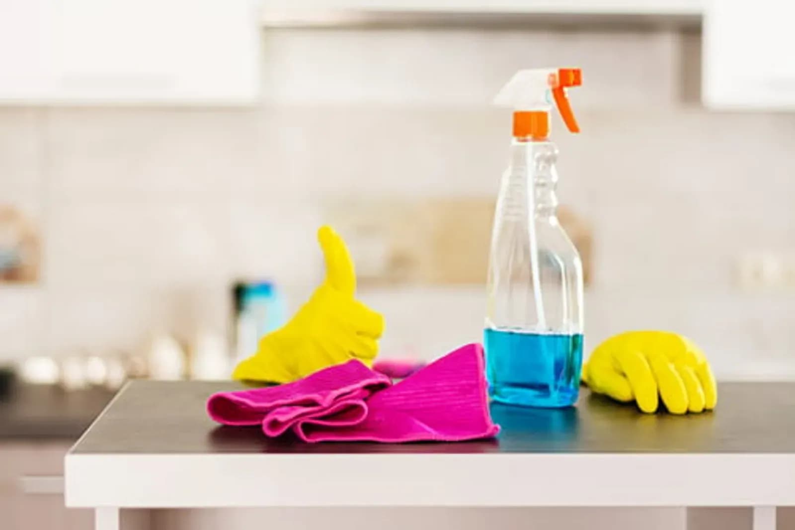 Enma Cleaning owner preparing supplies before a house cleaning appointment in Kenner, Louisiana